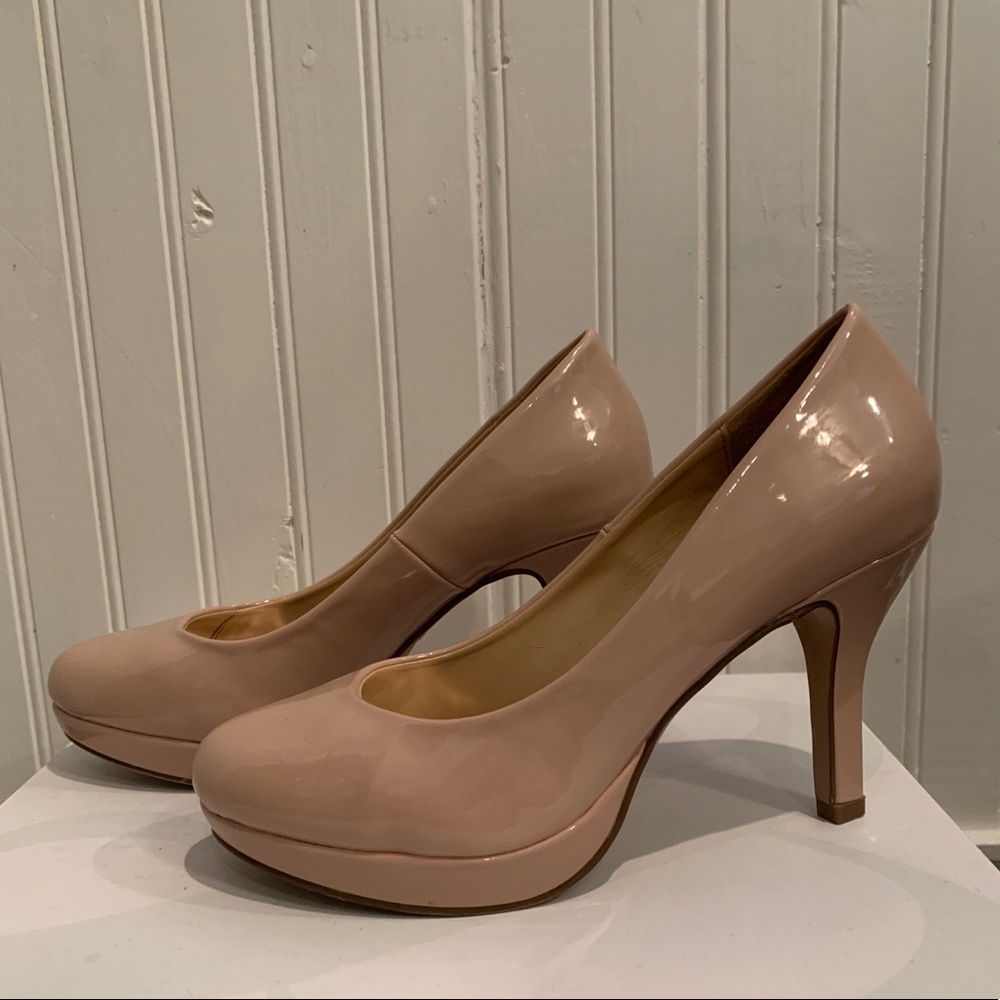 Madden Girl Shiny Nude Heels